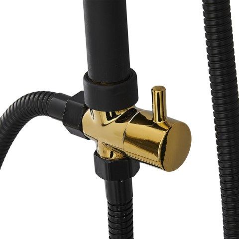 Kolumna Prysznicowa Fontastock Czarny Złoty Stal nierdzewna ABS Chromowanie