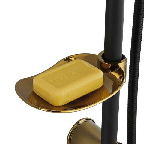 Kolumna Prysznicowa Fontastock Czarny Złoty Stal nierdzewna ABS Chromowanie