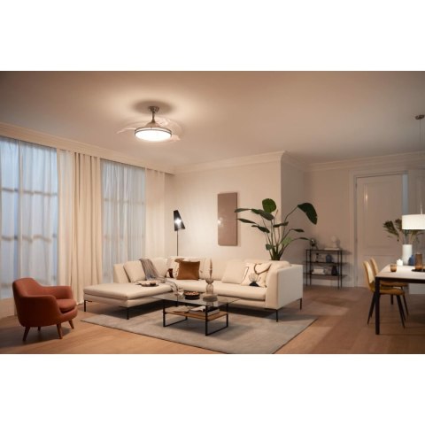 Wentylator sufitowy z oświetleniem Philips Atlas 35 W 28 W 4500 Lm nikiel (2700 K)