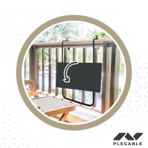 Składany stolik Aktive Do powieszenia na balkonie Stal 60 x 66,5 x 40 cm (4 Sztuk)