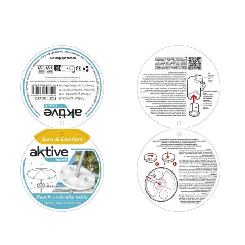 Uchwyt na kubek mocowany w drążku parasola Aktive 29,5 x 8 x 29,5 cm Slnečník (12 Sztuk)