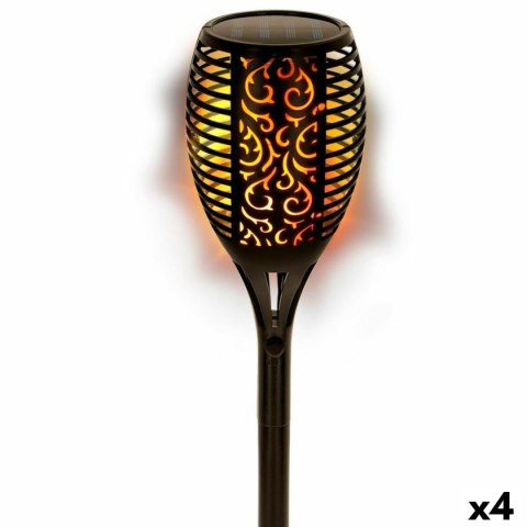 Zestaw solarnych palików ogrodowych Aktive 51 Plastikowy 11 x 77,5 x 11 cm (4 Sztuk)