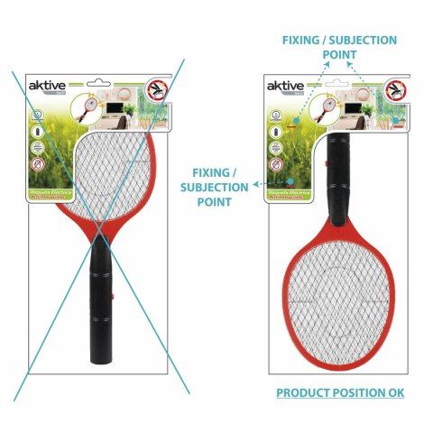 Elektryczny Odstraszacz Komarów Aktive Rakieta Stal nierdzewna Plastikowy 18 x 46 x 3 cm (12 Sztuk)