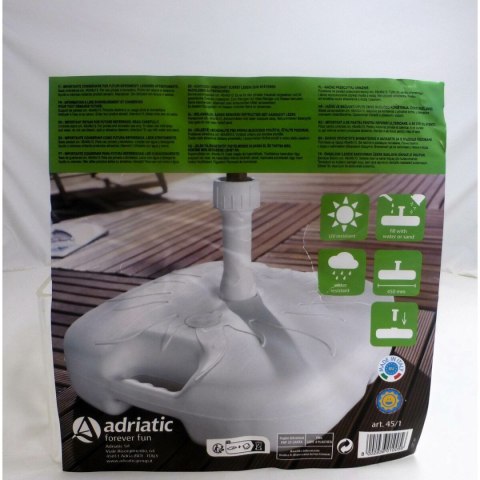 Podstawa pod parasol Aktive Biały Ø 32 mm Ø 20 mm 45 x 29 x 45 cm (5 Sztuk)