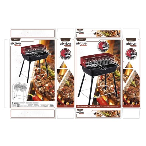 Przenośny grill Aktive Metal 42 x 54 x 42 cm (2 Sztuk)