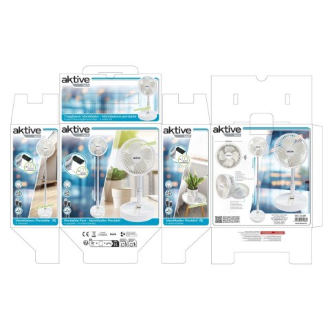 Przenośny składany wentylator Aktive Wielokrotnego ładowania (4 Sztuk)