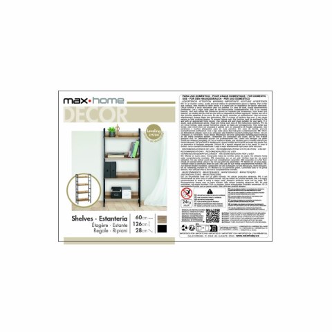 Regał Max Home Stal Melamina Płyta 60 x 126 x 28 cm