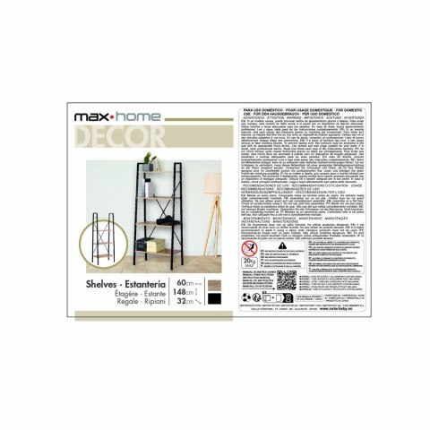 Regał Max Home Stal Melamina Płyta 60 x 148 x 32 cm