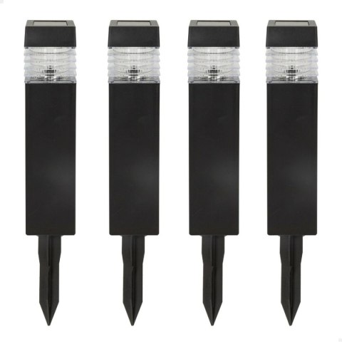Zestaw solarnych palików ogrodowych Aktive 4 Części Plastikowy 6 x 39,5 x 6 cm (4 Sztuk)