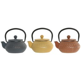 Dzbanek na herbatę Home ESPRIT Żółty Niebieski Pomarańczowy Stal nierdzewna Żelazo 300 ml (3 Sztuk)