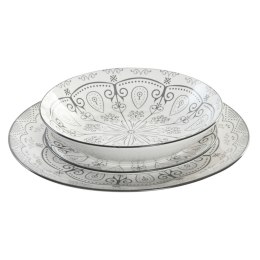 Naczynia Home ESPRIT Jasnoszary Porcelana Scandi 18 Części