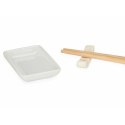 Zestaw do Sushi Kinvara Biały Bambus Porcelana 27,5 x 2,5 x 20,5 cm 19,5 x 2,5 x 26,5 cm (12 Części) (6 Sztuk)