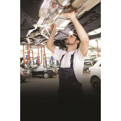 Akumulatorowa i regulowana latarka czołowa LED Stak 10 W 900 Lm 6000 K