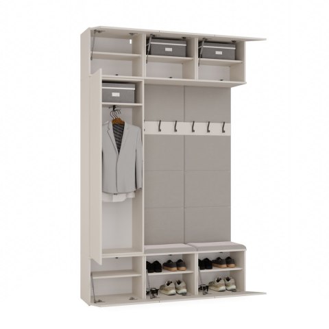 Garderoba HAGA III 1Sz2W KASZMIR BEŻ Szafa + 2x Wieszak