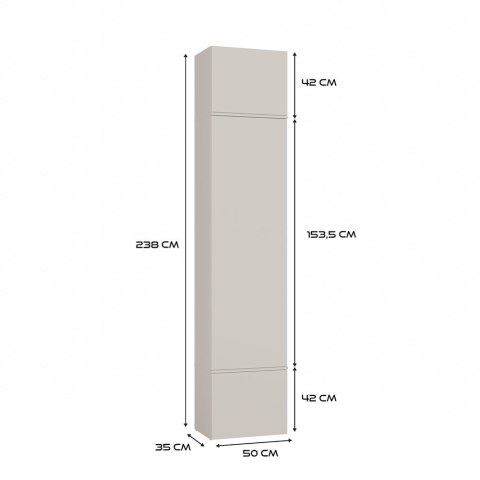 Garderoba HAGA III 1Sz2W KASZMIR BEŻ Szafa + 2x Wieszak