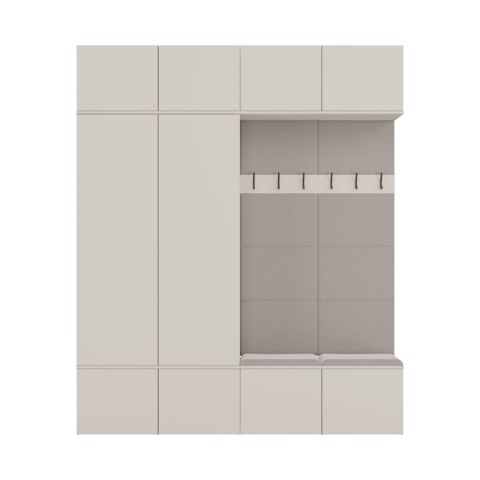 Garderoba HAGA IV 2Sz2W KASZMIR BEŻ 2x Szafa + 2x Wieszak