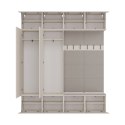 Garderoba HAGA IV 2Sz2W KASZMIR BEŻ 2x Szafa + 2x Wieszak