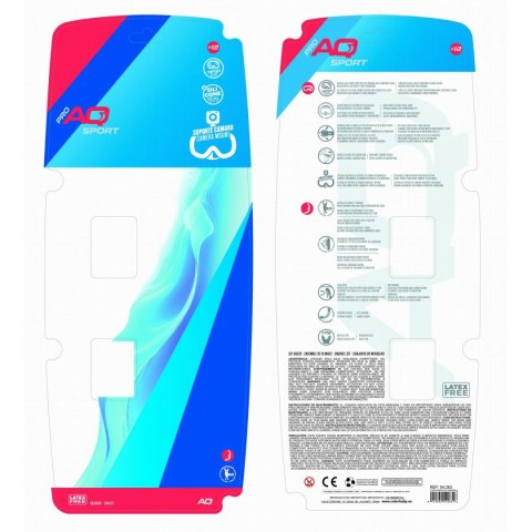 Gogle do nurkowania z rurką AquaSport Niebieski Dorosłych (2 Sztuk)