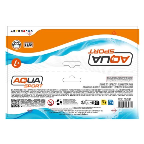 Gogle do nurkowania z rurką Colorbaby Aqua Sport Dziecięcy (12 Sztuk)