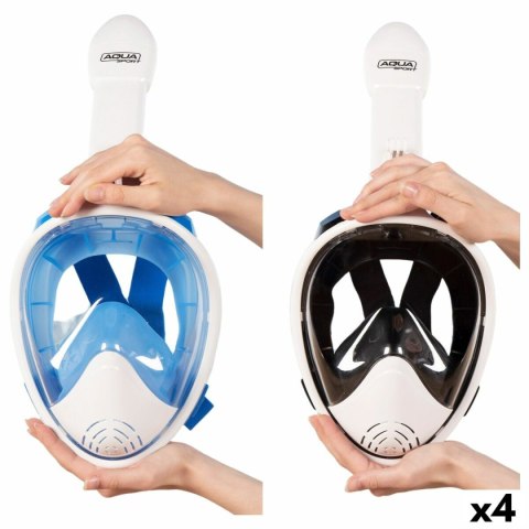 Maska do nurkowania z kamerą sportową AquaSport Niebieski Biały (4 Sztuk)