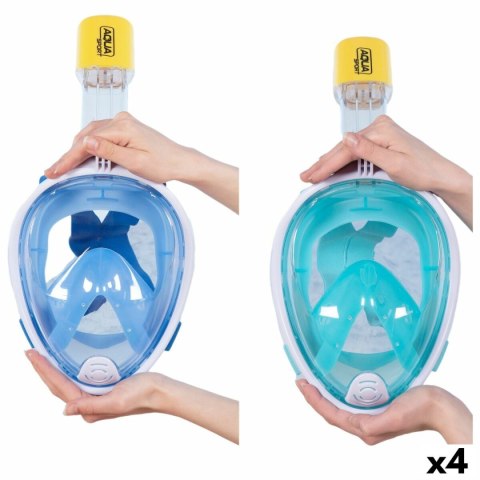 Maska do nurkowania z kamerą sportową AquaSport Niebieski Turkusowy (4 Sztuk)