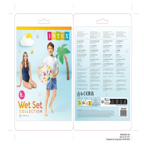 Piłka plażowa Intex Ø 51 cm PVC (36 Sztuk)