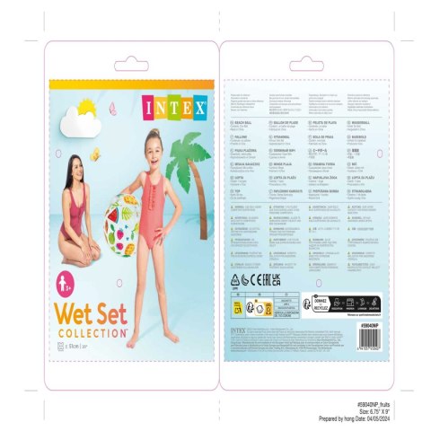 Piłka plażowa Intex Ø 51 cm PVC (36 Sztuk)