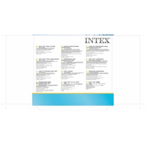 Pokrywa basenu Intex Granatowy Ø 396 cm Okrągły (4 Sztuk)