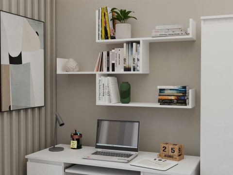 Półki Wiszące KOBI Do Salonu Do Pokoju BIAŁY