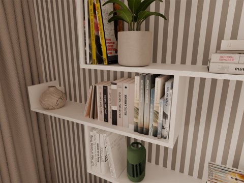 Półki Wiszące KOBI Do Salonu Do Pokoju BIAŁY