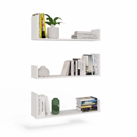 Półki Wiszące KOBI Do Salonu Do Pokoju BIAŁY