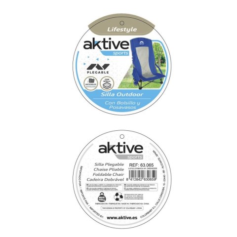 Składane Krzesło Kempngowe Aktive (2 Sztuk)