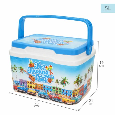 Usztywniana lodówka turystyczna Aktive 5 L 28 x 19 x 21 cm Niebieski (6 Sztuk)