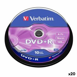 DVD+R Verbatim 4,7 GB 16x 10 Części (20 Sztuk)