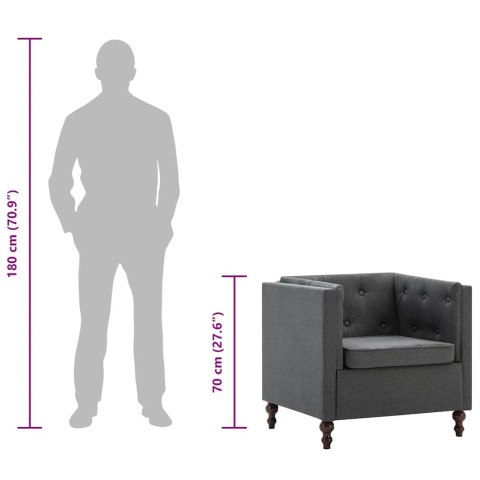 Fotel, ciemnoszary, tkanina