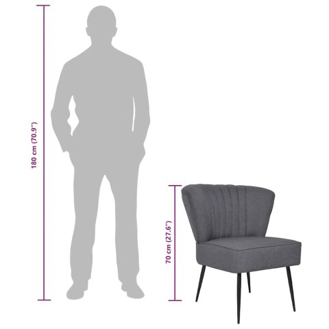 Fotel koktajlowy, ciemnoszary, tkanina