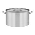 Garnek gastronomiczny z pokrywką stalowy nierdzewny do kuchenki indukcyjnej 58 L