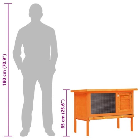 Klatka dla królików i małych zwierząt, 1-poziomowa, drewniana