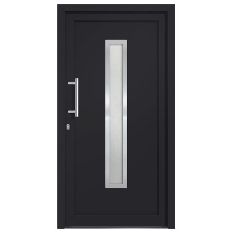 Drzwi wejściowe zewnętrzne, antracytowe, 98 x 190 cm