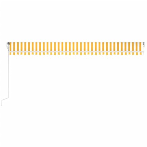 Automatycznie zwijana markiza, LED i czujnik wiatru, 600x350 cm