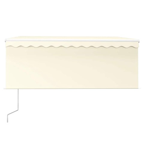Automatycznie zwijana markiza z zasłoną, 3x2,5 m, kremowa
