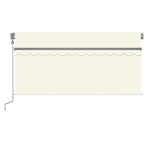 Automatycznie zwijana markiza z zasłoną, 3x2,5 m, kremowa