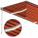 Ręcznine zwijana markiza z zasłoną i LED, 3,5x2,5 m