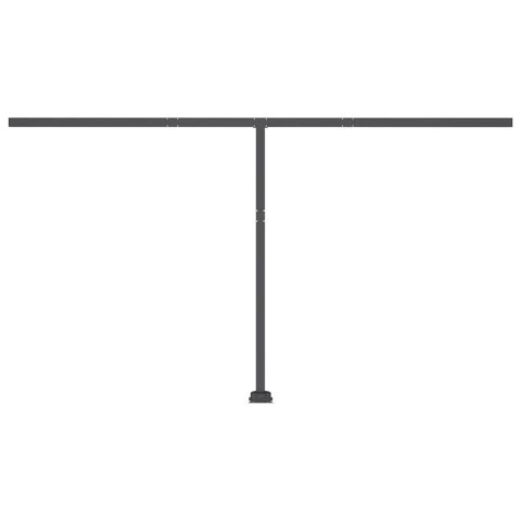 Wolnostojąca, ręcznie zwijana markiza, 400x300 cm, żółto-biała