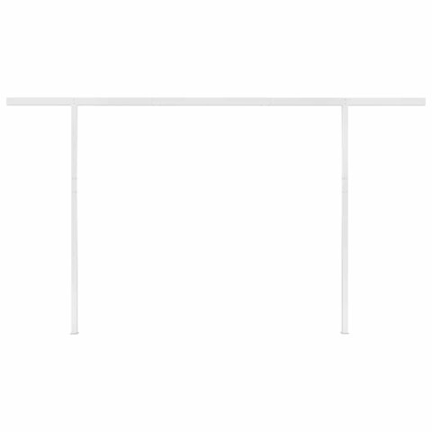 Ręcznie zwijana markiza z LED, 4x3 m, kremowa