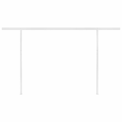 Ręcznie zwijana markiza z LED, 4x3 m, żółto-biała