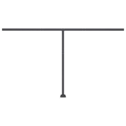 Ręcznie zwijana markiza z LED, 400 x 350 cm, żółto-biała