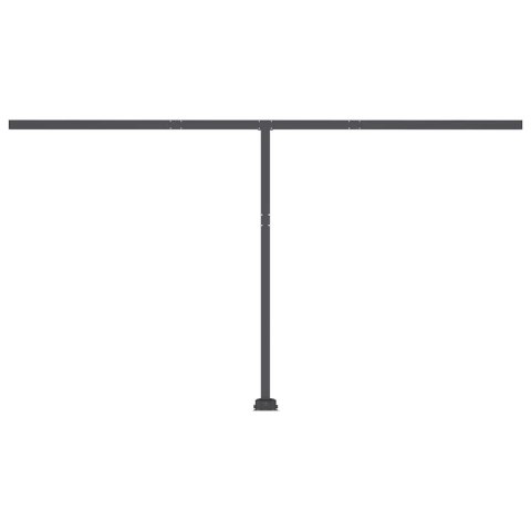 Ręcznie zwijana markiza z LED, 450 x 300 cm, żółto-biała