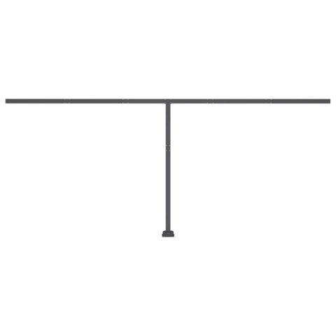 Ręcznie zwijana markiza z LED, 500 x 300 cm, niebiesko-biała