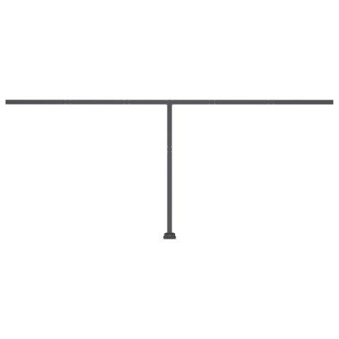 Ręcznie zwijana markiza z LED, 500 x 300 cm, żółto-biała